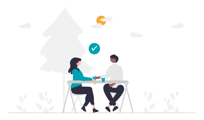 「しっかり準備した留学」のイメージイラスト