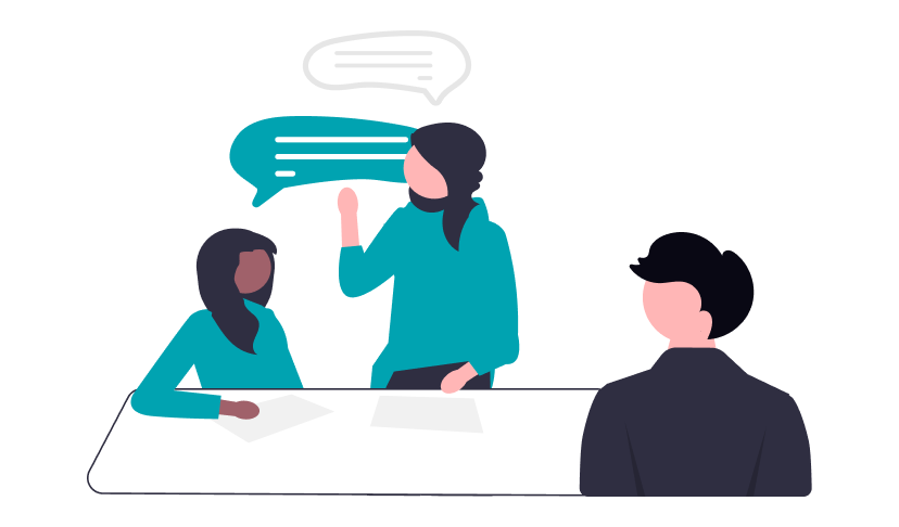 「受け身の留学」のイメージイラスト